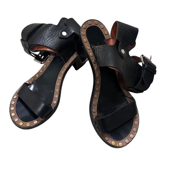 Isabel Marant Jaeryn Black Leather Studded Accents Sandals Rock-N-Roll, 5 (35) - Picture 2 of 10